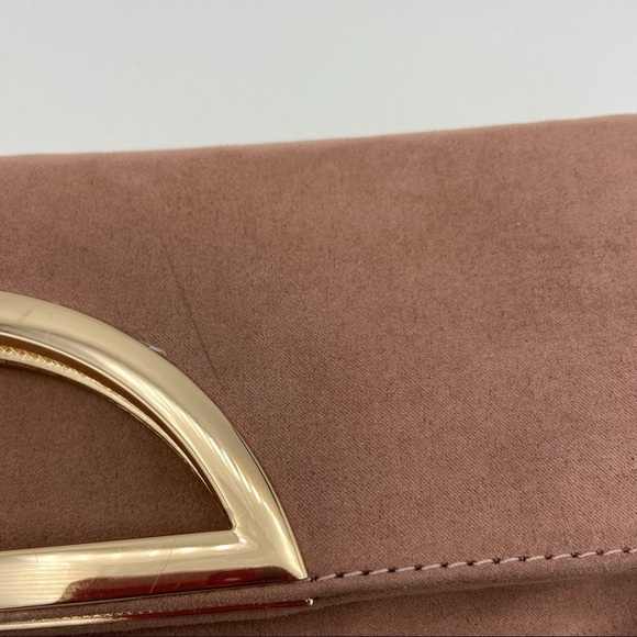 Primadonna Collection Mauve Rose Microsuede Magnetic Closure Clutch Purse - Picture 3 of 10